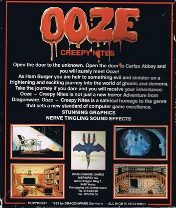 Ooze - Creepy Nites box cover back